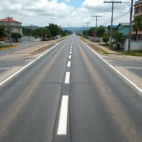 asfaltamento de vias públicas em Teresina