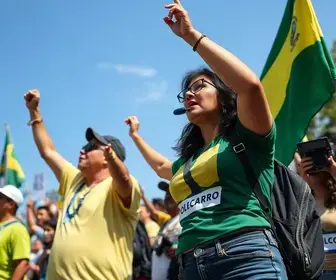 ato de apoio a Flávio Bolsonaro
